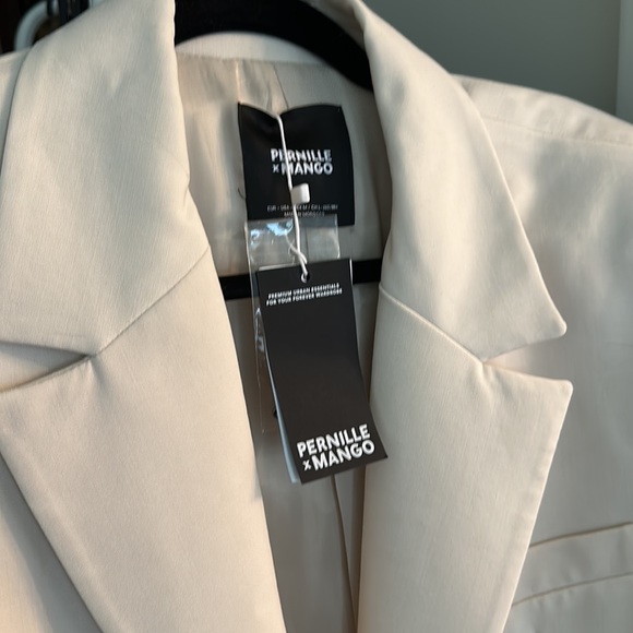 Wool Pernille x Mango Ecru Cream | Oversized structured blazer | NWT - Picture 2 of 4